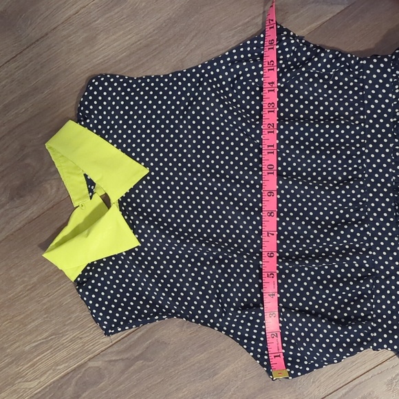 FOREVER 21 Exclusive collection | navy polka dot peplum layered dress, large - Picture 7 of 8